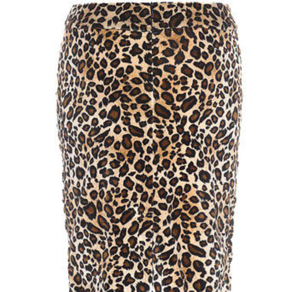 Leopard Pin Up VERiTY Velvet Fitted SKIRT RUCHED S - Picture 4 of 7